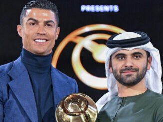 Cristiano Ronaldo attended the Globe Sports Awards in Dubai.