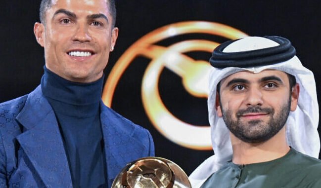 Cristiano Ronaldo attended the Globe Sports Awards in Dubai.