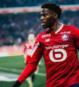 Jonathan David, a striker for Lille, is a target for Manchester United during the current winter transfer window, according to Football Transfers.