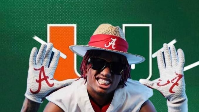 5-Star WR Shocks Alabama With Decommitment, Flips to Miami Hurricanes in Stunning Recruiting Coup