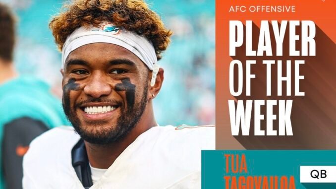 TUA TAGOVAILOA ON FIRE! Dolphins QB's Insane Stats Earn Him Top Honors Again!