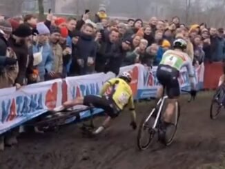 VIDEO: Toeschouwer ziet met eigen ogen het moment dat Wout van Aert crasht bij Azencross Loenhout